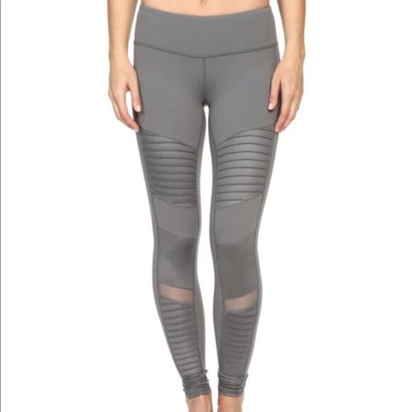 ALO Yoga High-Rise Moto Legging Anthracite - Picture 1 of 8